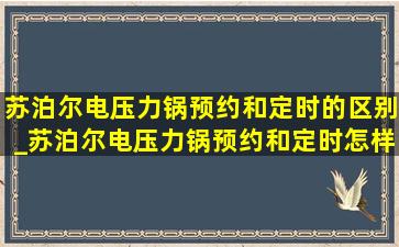 苏泊尔电压力锅预约和定时的区别_苏泊尔电压力锅预约和定时怎样用