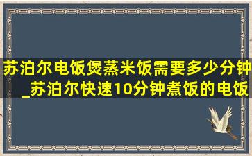 苏泊尔电饭煲蒸米饭需要多少分钟_苏泊尔快速10分钟煮饭的电饭煲