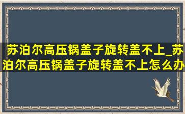 苏泊尔高压锅盖子旋转盖不上_苏泊尔高压锅盖子旋转盖不上怎么办