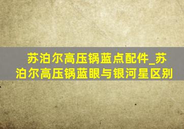 苏泊尔高压锅蓝点配件_苏泊尔高压锅蓝眼与银河星区别