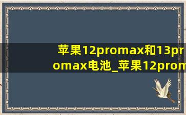 苹果12promax和13promax电池_苹果12promax和13promax电池大小