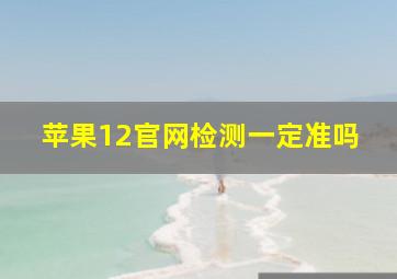 苹果12官网检测一定准吗