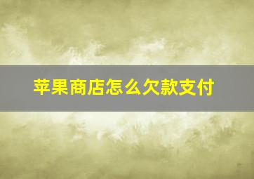 苹果商店怎么欠款支付