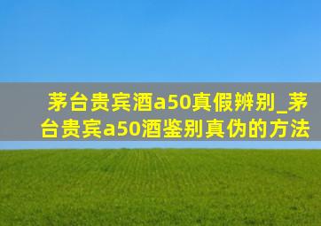 茅台贵宾酒a50真假辨别_茅台贵宾a50酒鉴别真伪的方法