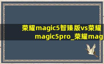 荣耀magic5智臻版vs荣耀magic5pro_荣耀magic5智臻版vs荣耀magic6pro