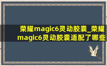 荣耀magic6灵动胶囊_荣耀magic6灵动胶囊适配了哪些