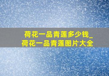 荷花一品青莲多少钱_荷花一品青莲图片大全