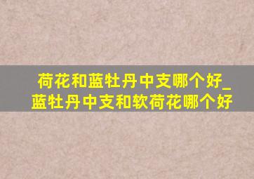 荷花和蓝牡丹中支哪个好_蓝牡丹中支和软荷花哪个好