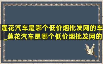 莲花汽车是哪个(低价烟批发网)的车_莲花汽车是哪个(低价烟批发网)的