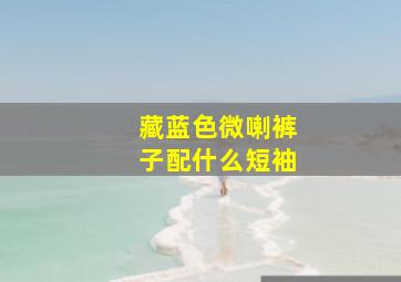 藏蓝色微喇裤子配什么短袖