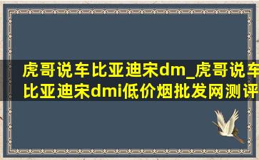 虎哥说车比亚迪宋dm_虎哥说车比亚迪宋dmi(低价烟批发网)测评