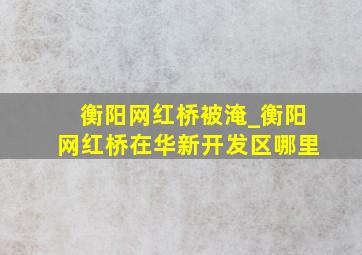 衡阳网红桥被淹_衡阳网红桥在华新开发区哪里