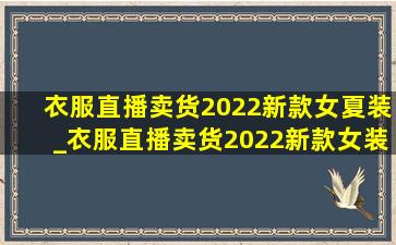 衣服直播卖货2022新款女夏装_衣服直播卖货2022新款女装夏装