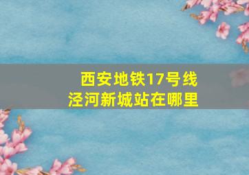 西安地铁17号线泾河新城站在哪里