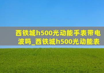 西铁城h500光动能手表带电波吗_西铁城h500光动能表