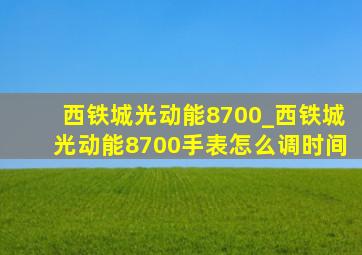 西铁城光动能8700_西铁城光动能8700手表怎么调时间