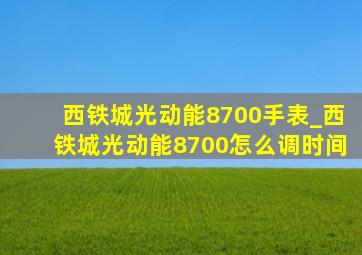 西铁城光动能8700手表_西铁城光动能8700怎么调时间