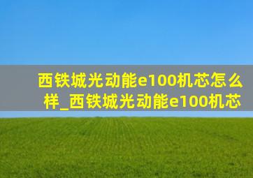 西铁城光动能e100机芯怎么样_西铁城光动能e100机芯