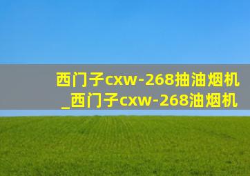 西门子cxw-268抽油烟机_西门子cxw-268油烟机