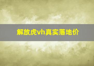 解放虎vh真实落地价