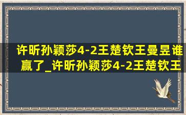 许昕孙颖莎4-2王楚钦王曼昱谁赢了_许昕孙颖莎4-2王楚钦王曼昱