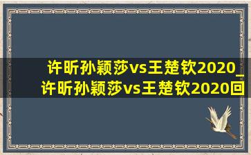 许昕孙颖莎vs王楚钦2020_许昕孙颖莎vs王楚钦2020回放