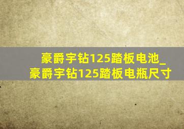 豪爵宇钻125踏板电池_豪爵宇钻125踏板电瓶尺寸