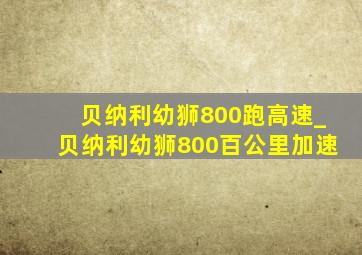 贝纳利幼狮800跑高速_贝纳利幼狮800百公里加速