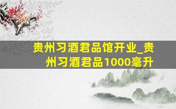 贵州习酒君品馆开业_贵州习酒君品1000毫升