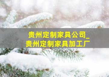 贵州定制家具公司_贵州定制家具加工厂