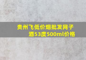 贵州飞(低价烟批发网)子酒53度500ml价格