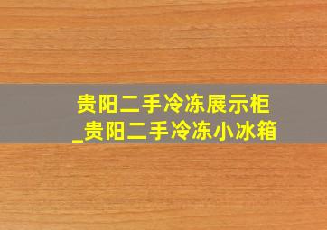 贵阳二手冷冻展示柜_贵阳二手冷冻小冰箱