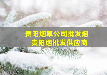 贵阳烟草公司批发烟_贵阳烟批发供应商