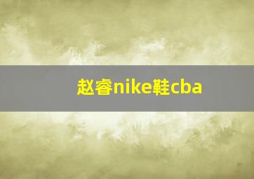 赵睿nike鞋cba