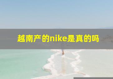 越南产的nike是真的吗