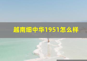 越南细中华1951怎么样