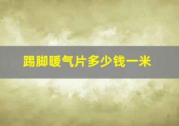 踢脚暖气片多少钱一米