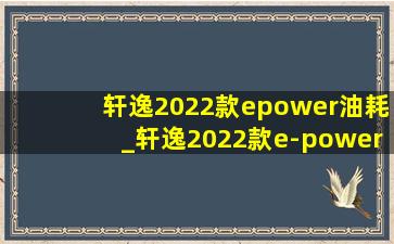 轩逸2022款epower油耗_轩逸2022款e-power油耗实测