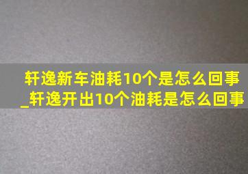 轩逸新车油耗10个是怎么回事_轩逸开出10个油耗是怎么回事