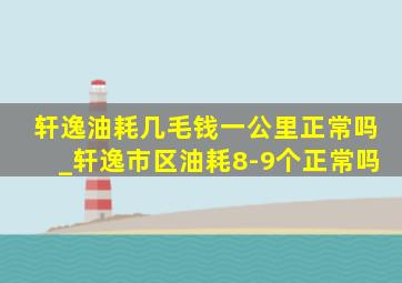 轩逸油耗几毛钱一公里正常吗_轩逸市区油耗8-9个正常吗