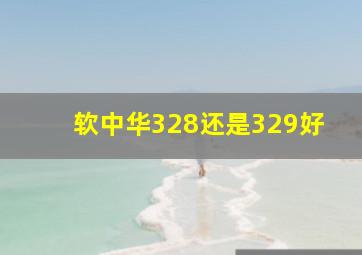 软中华328还是329好