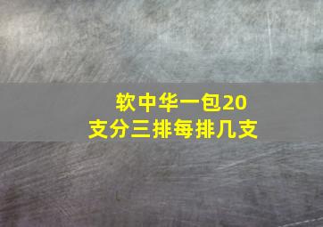 软中华一包20支分三排每排几支