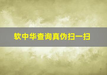 软中华查询真伪扫一扫