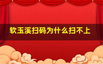 软玉溪扫码为什么扫不上