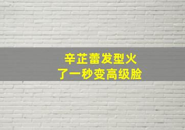 辛芷蕾发型火了一秒变高级脸