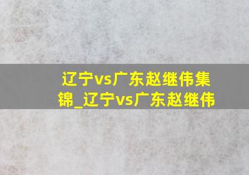 辽宁vs广东赵继伟集锦_辽宁vs广东赵继伟