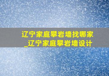 辽宁家庭攀岩墙找哪家_辽宁家庭攀岩墙设计