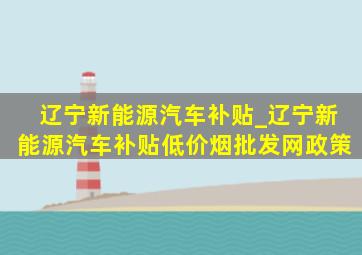 辽宁新能源汽车补贴_辽宁新能源汽车补贴(低价烟批发网)政策