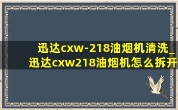 迅达cxw-218油烟机清洗_迅达cxw218油烟机怎么拆开清洗