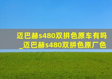 迈巴赫s480双拼色原车有吗_迈巴赫s480双拼色原厂色